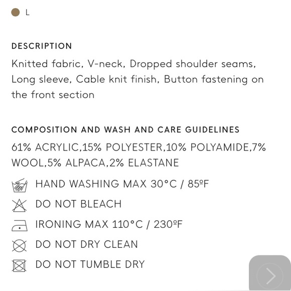 Button up Cardigan brown NWTS - Picture 2 of 9